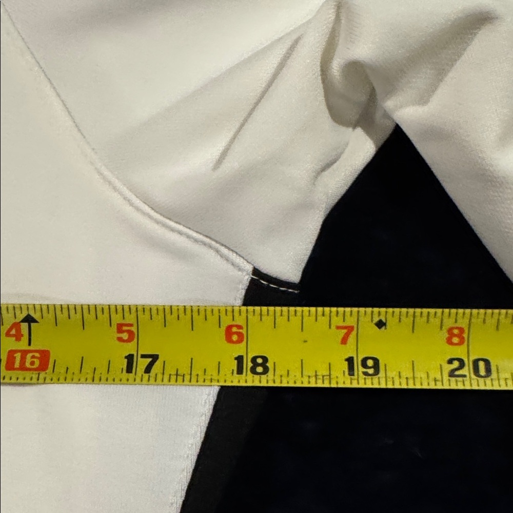White and Black Long Sleeve Athletic Top - Picture 15 of 16